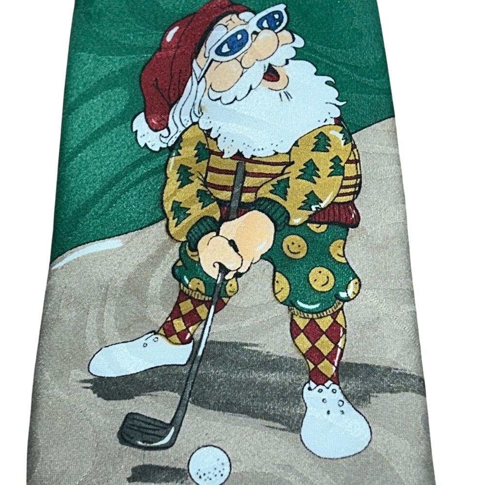Jingle Bells Mens Festive Santa Golf Tie